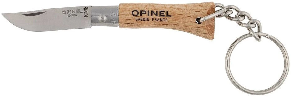 Kišeninis peilis Opinel Nr.2 Buko rankena su pakabuku raktams