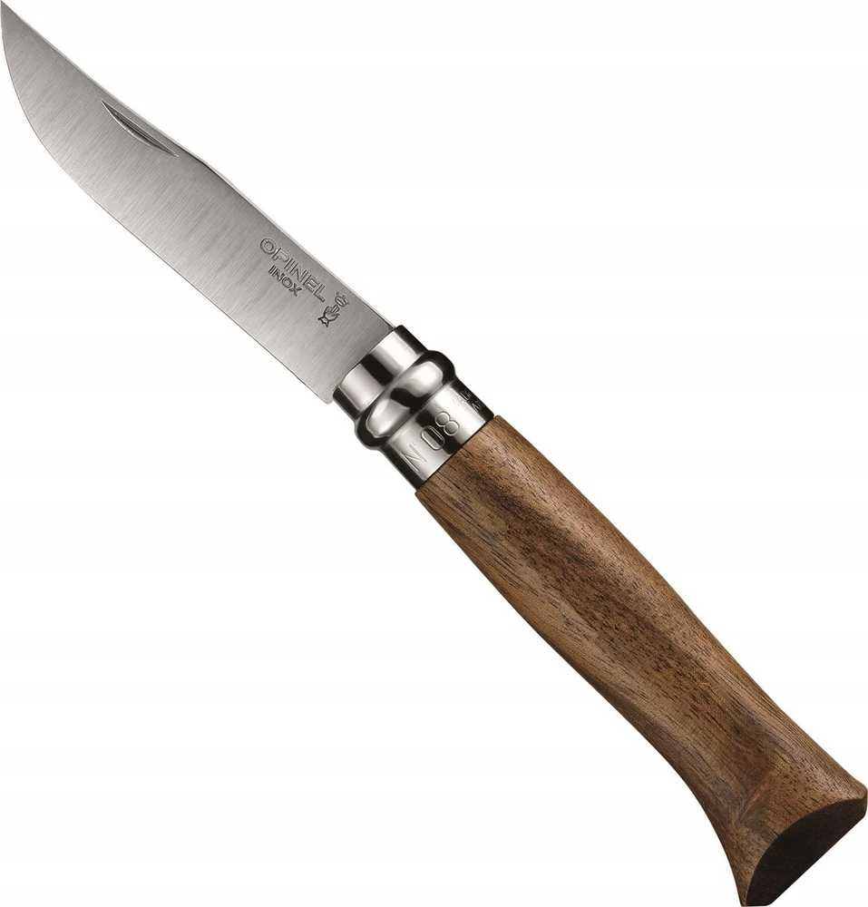 Opinel peilis Nr.8 riešutmedžio rankena dėžutėje