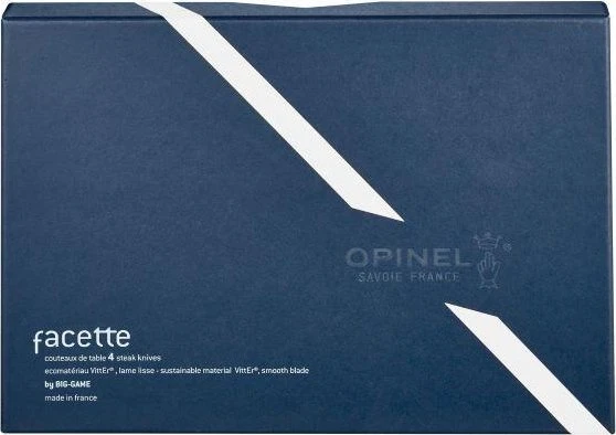 Opinel stalo peilių briaunainis rinkinys iš 4 Baltų