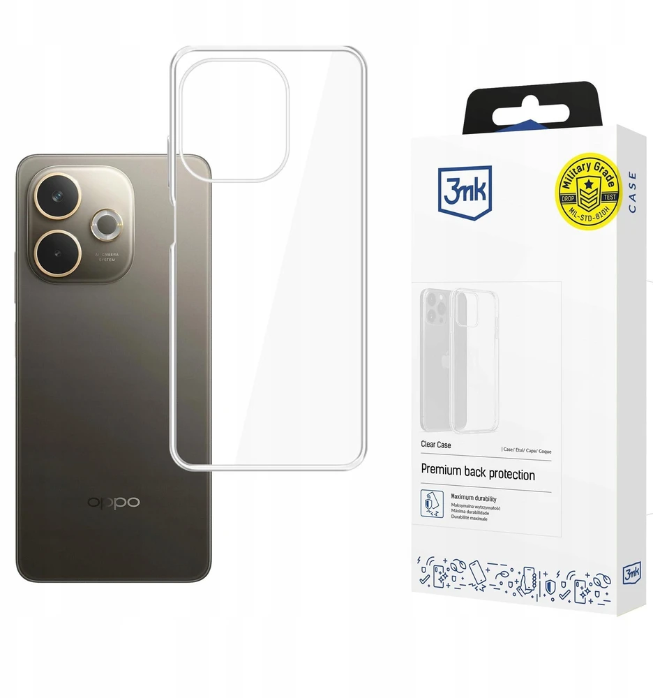 3Mk apsauginis 3mk skaidrus dėklas Oppo A5 Pro 5G - permatomas