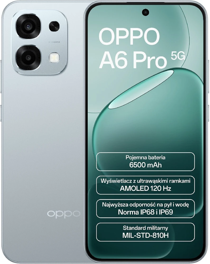 Oppo A6 PRO 5G 8/256GB Pilka