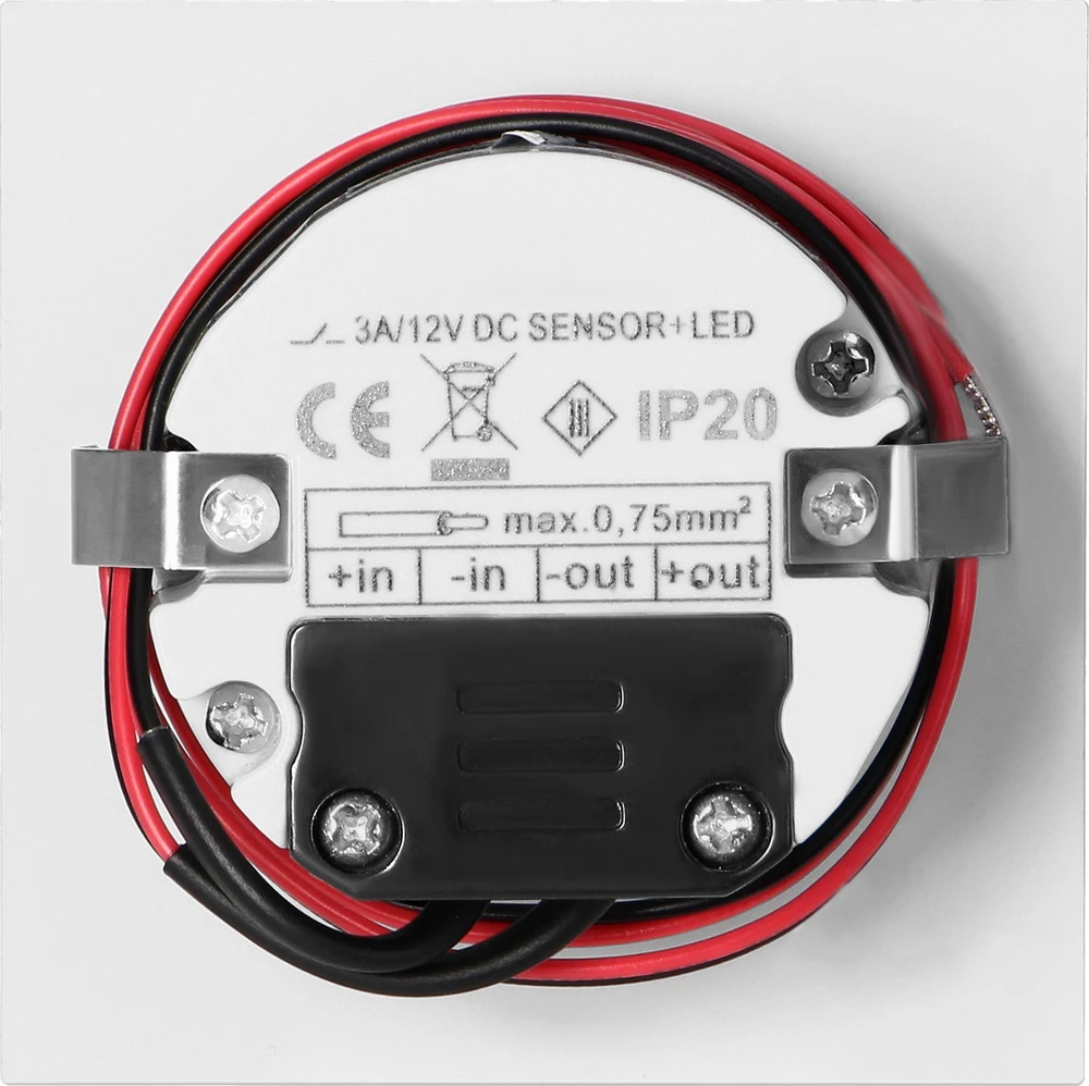 Orno DRACO LED NEW 1.5W, įleidžiamas laiptų šviestuvas, 12VDC, 30lm, 6000K, baltas, judesio ir prieblandos jutiklis