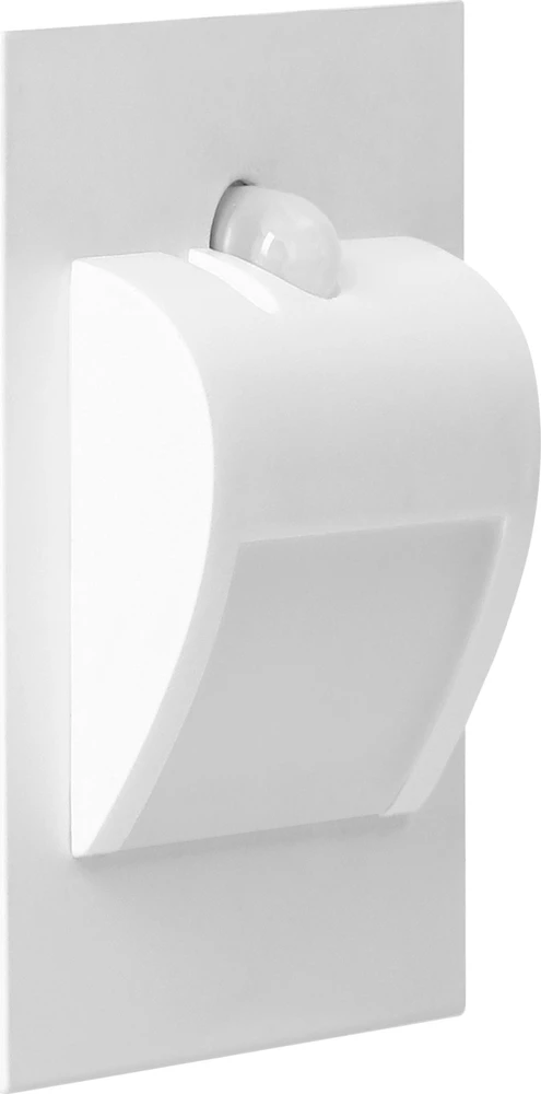 Orno DRACO LED NEW 1.5W, įleidžiamas laiptų šviestuvas, 12VDC, 30lm, 6000K, baltas, judesio ir prieblandos jutiklis