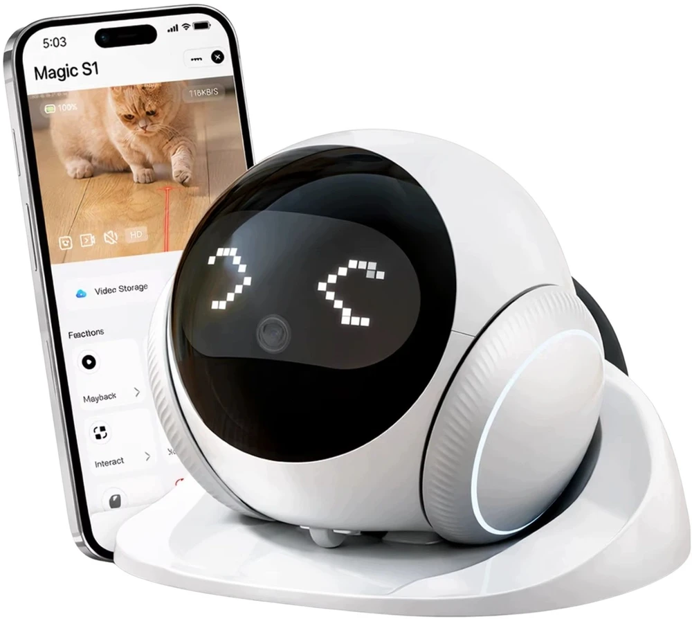 Opti Inteligentny robot su kamera mobilną - 1080p APTI (APTI-PET1-TUYA)