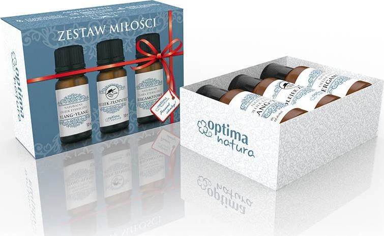 Optima Natura Ylang Ylang eterinio aliejaus rinkinys Love rinkinys 10ml + Thieves eterinis aliejus 10ml + bergamočių eterinis aliejus 10ml