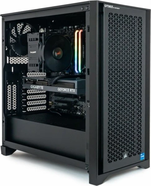 Stacionarus kompiuteris Optimus e-sport kompiuteris gb550t-cr5 ryzen 7 5800x/16gb/1tb/rx 7600 gaming oc 8g/w