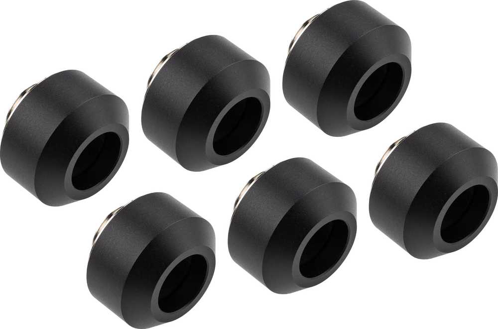 Optimus Hardtube jungiamosios detalės, 12 mm, 6 vnt. pakuotėje su įrankiu – juodos