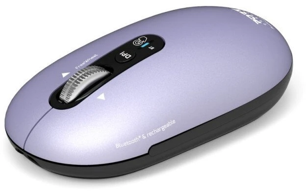 PORT CONNECT Pure MAC, Belaidė įkraunama pelė, Bluetooth, FreeWheel, 3200 DPI, Iris