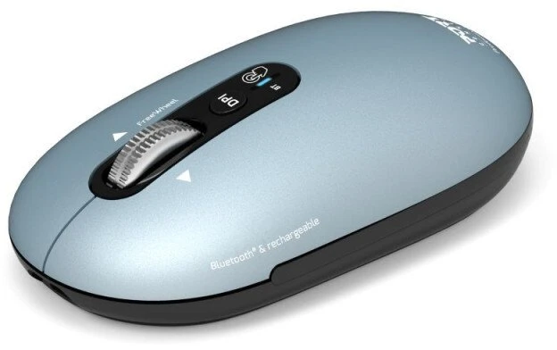 PORT CONNECT Pure MAC, Belaidė įkraunama pelė, Bluetooth, FreeWheel, 3200 DPI, Storm