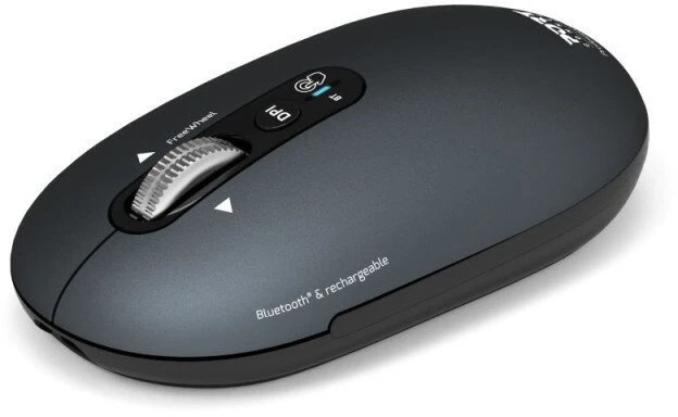 PORT CONNECT Pure MAC, Belaidė įkraunama pelė, Bluetooth, FreeWheel, 3200 DPI,Shadow