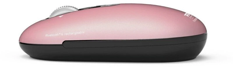 PORT CONNECT Pure MAC, Belaidė įkraunama pelė, Bluetooth,FreeWheel, 3200 DPI ROSE