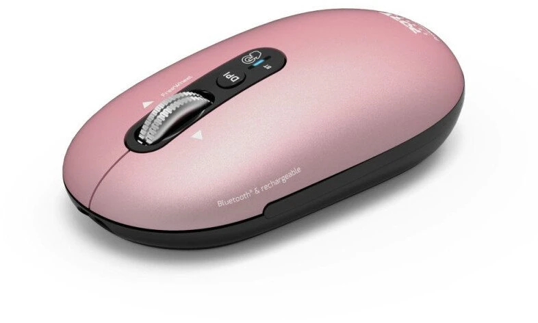 PORT CONNECT Pure MAC, Belaidė įkraunama pelė, Bluetooth,FreeWheel, 3200 DPI ROSE