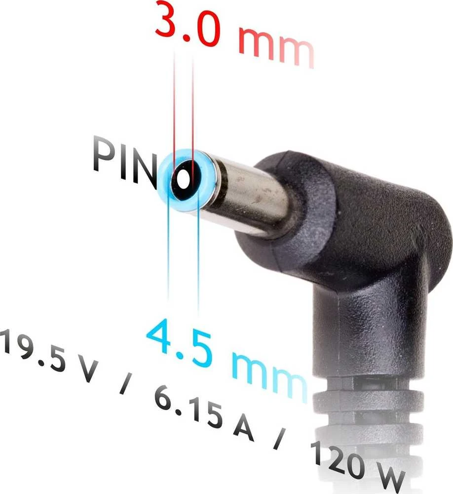 Akyga Nešiojamojo kompiuterio maitinimo šaltinis AK-ND-45 19.5V/6.15A 120W 4.5x3.0 mm + kaištis HP