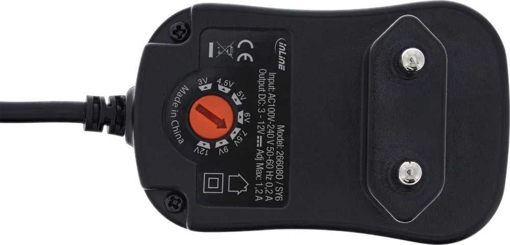 Nešiojamojo kompiuterio maitinimo adapteris InLine 12 W, 1.2 A, 12 V (26608O)
