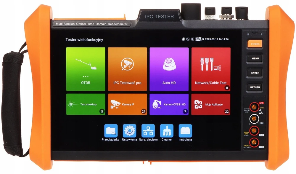 TST OPTINIS REFLEKTOMETRAS (OTDR) SU CCTV TESTERIU CS-R7-80H