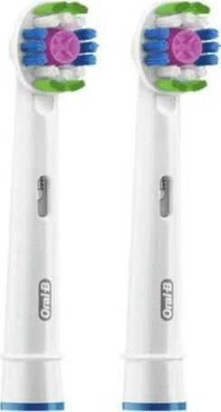 Oral-B Braun EB18-2 3D Baltas Elektrinio Dantų Šepetėlio Galvutės