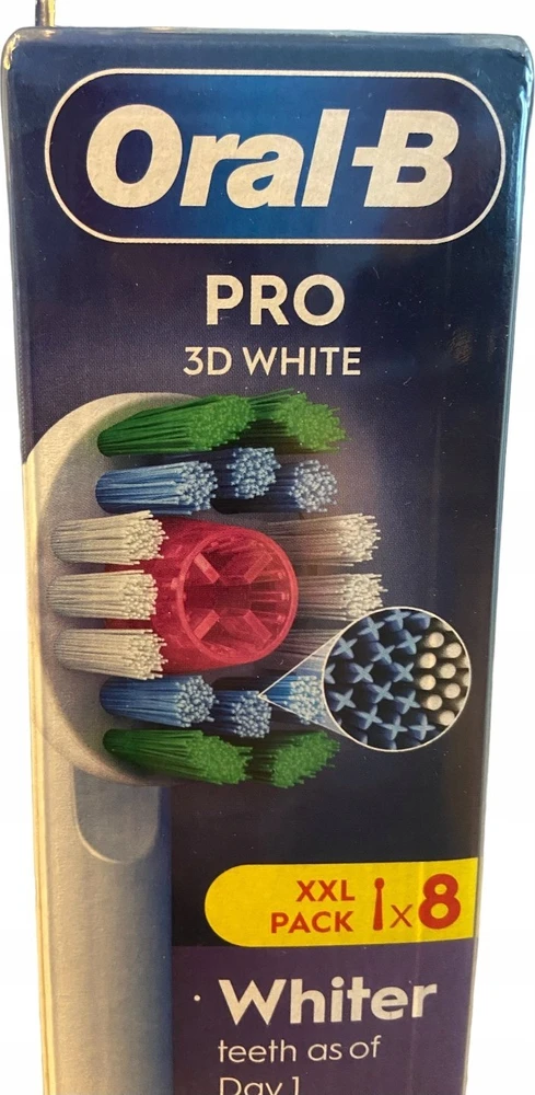 „Oral-B“ dantų šepetėlio galvutė ORAL-B BRAUN ŠEPETĖLIŲ GALVUTĖS EB18-8 WHITE3D
