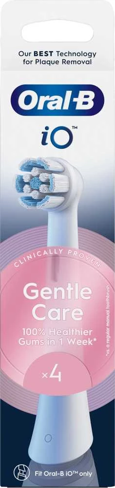 Dantų šepetėlio galvutės Braun Oral-B iO Gentle Care 4 vnt. balta