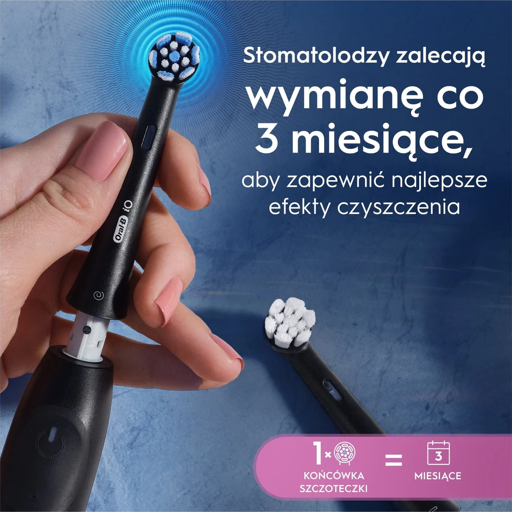Braun SB-4 Oral-B iO Gentle Care Juodas keičiamos dantų šepetėlio galvutės 4 vnt.