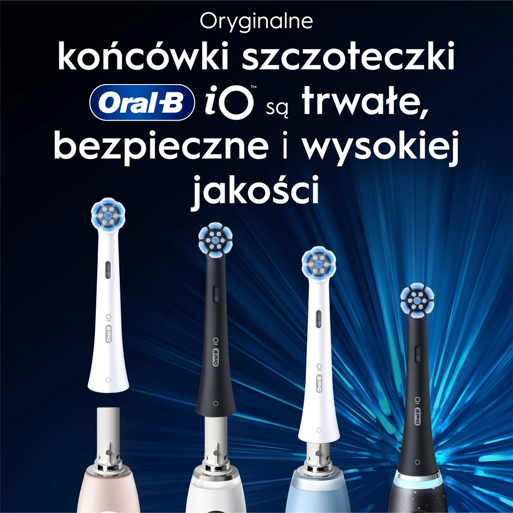 Braun SB-4 Oral-B iO Gentle Care Juodas keičiamos dantų šepetėlio galvutės 4 vnt.