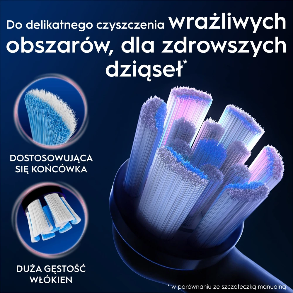 Braun SB-4 Oral-B iO Gentle Care Juodas keičiamos dantų šepetėlio galvutės 4 vnt.