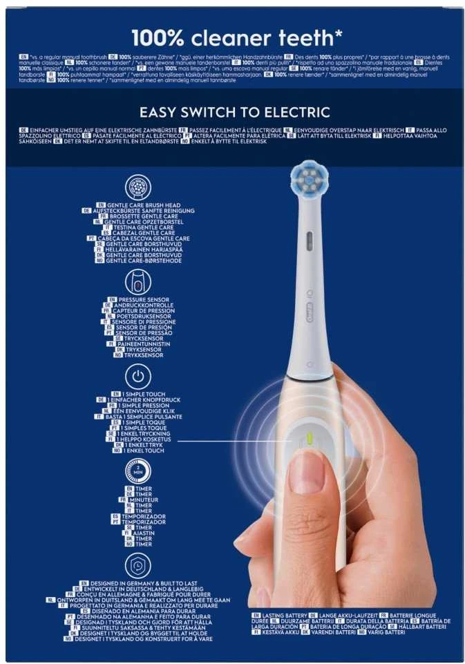 Dantų šepetėlis „Oral B-iO 2 Duo“ elektriniai dantų šepetėliai – nakties juoda ir ramiai rožinė