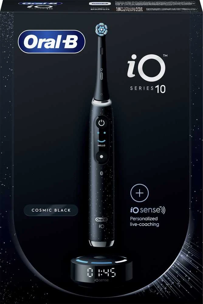Oral-B iO Series 10 Juodas Onyx Luxe dantų šepetėlis