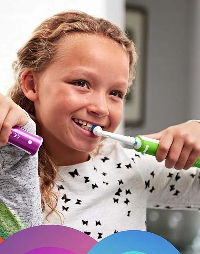 Oral-B Junior Elektrinis Dantų šepetėlis Vaikam, Žalias