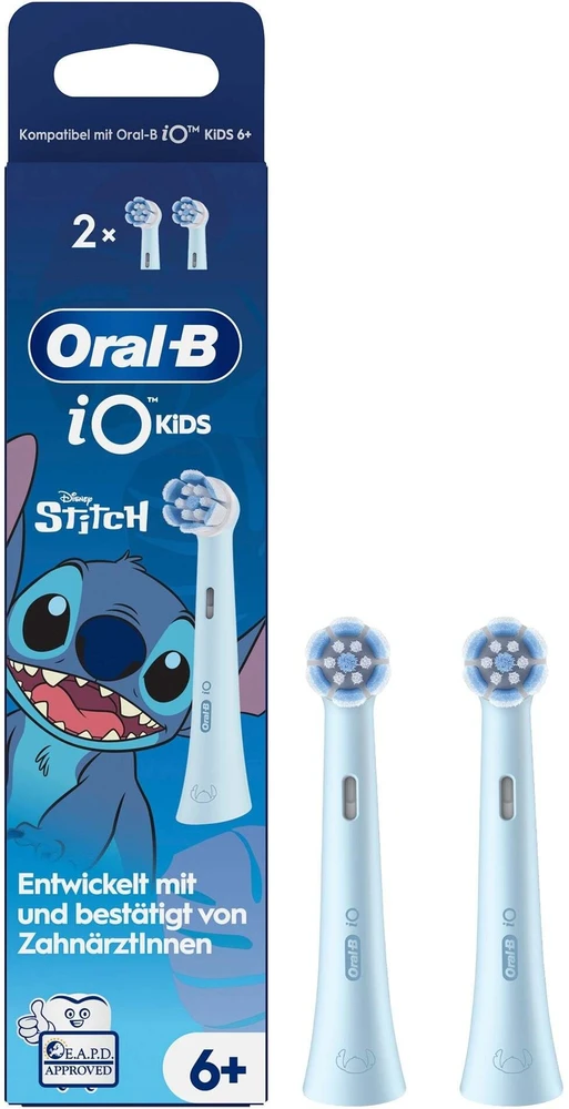 Dantų šepetėlis Oral-B Keičiamos šepetėlio galvutės, skirtos „iO Kids Stitch“ (2 vnt. pakuotėje)