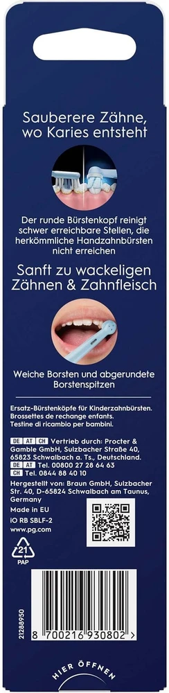 Dantų šepetėlis Oral-B Keičiamos šepetėlio galvutės, skirtos „iO Kids Stitch“ (2 vnt. pakuotėje)