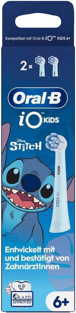 Dantų šepetėlis Oral-B Keičiamos šepetėlio galvutės, skirtos „iO Kids Stitch“ (2 vnt. pakuotėje)