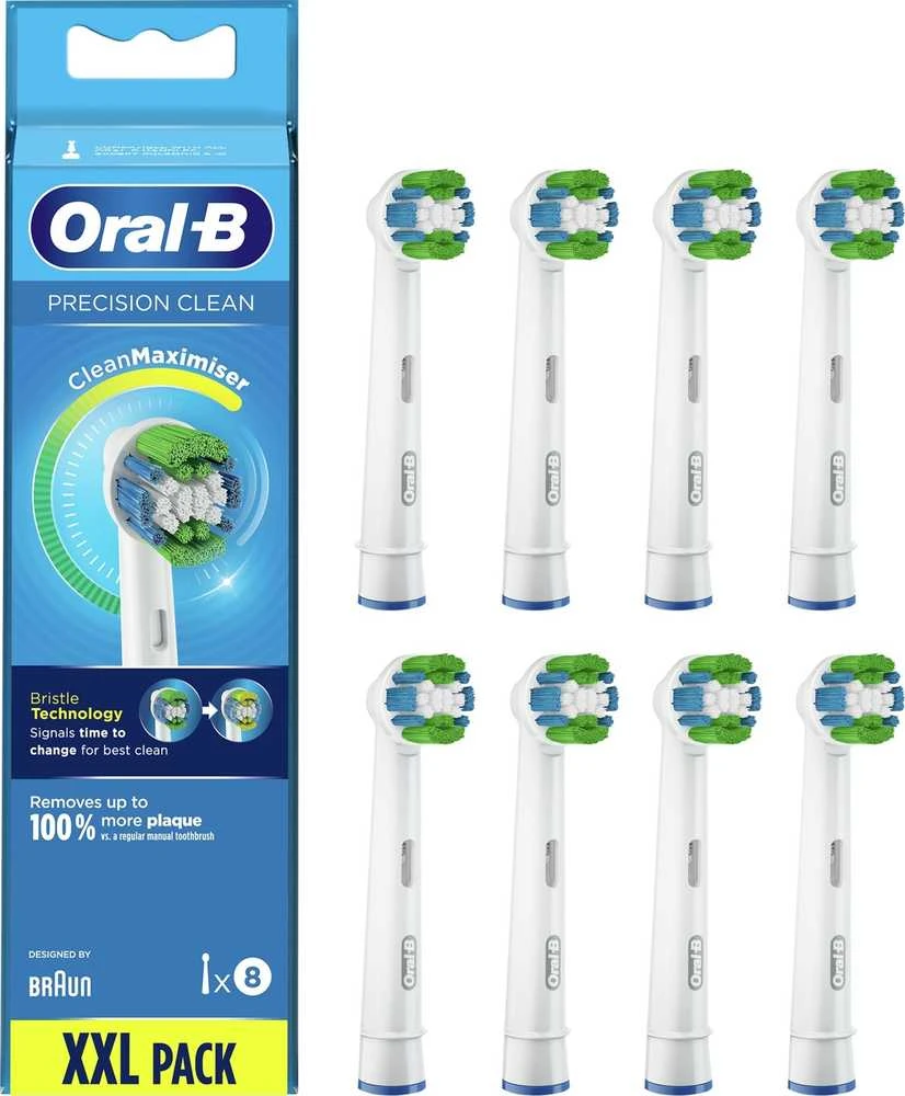 Braun Oral-B EB20-8 ir Precision Clean Pro dantų šepetėlio galvutės, 8 vnt.