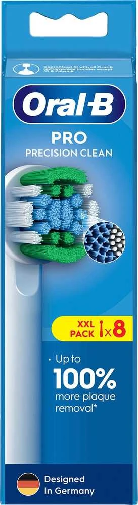 Braun Oral-B EB20-8 ir Precision Clean Pro dantų šepetėlio galvutės, 8 vnt.