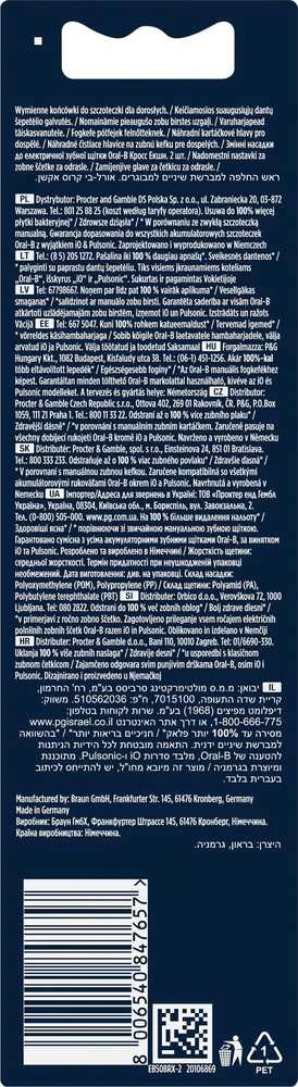 Dantų šepetėlio galvutės Oral-B EB50-2 Cross Action Pro, juodos spalvos, 2 vnt.