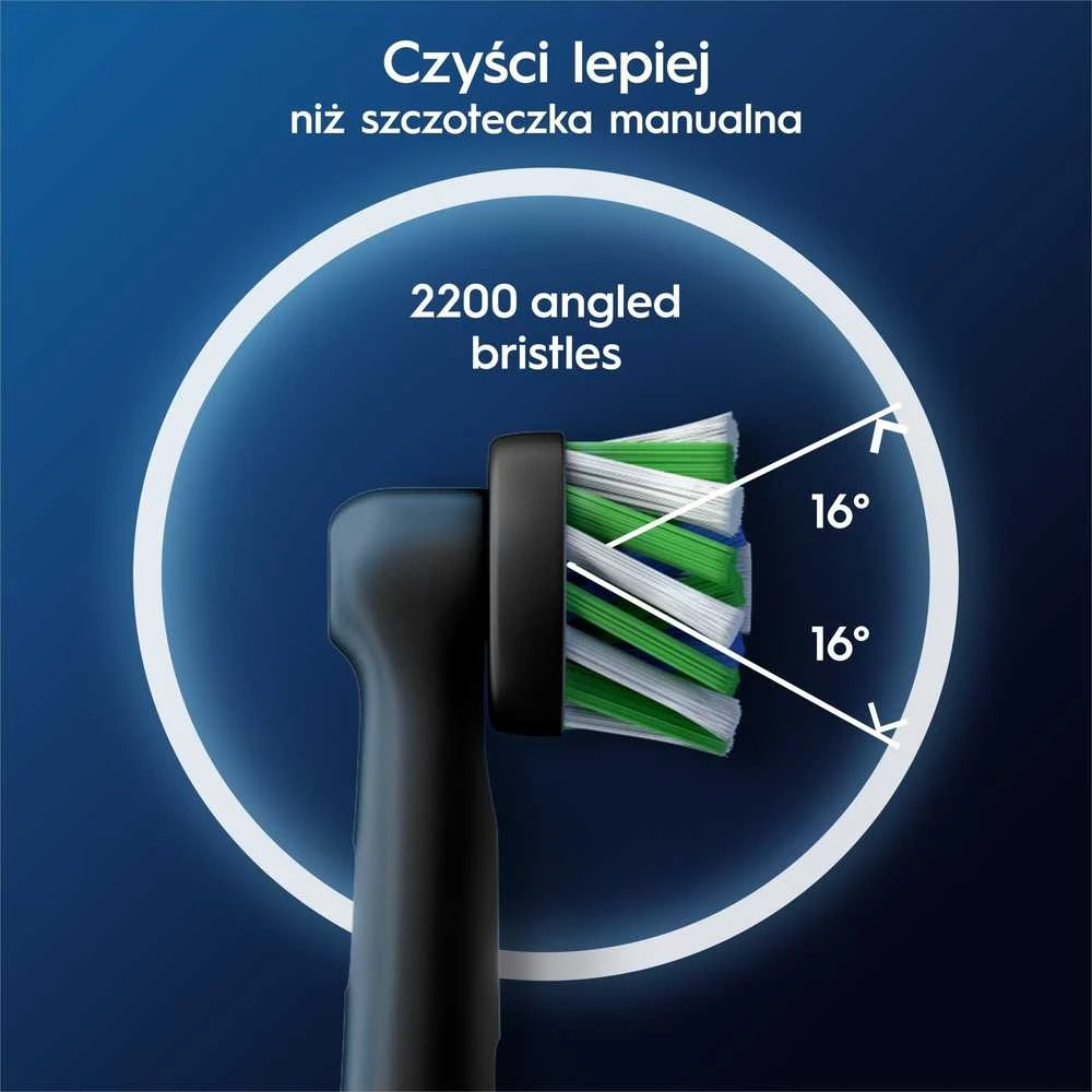 Dantų šepetėlio galvutės Oral-B EB50-2 Cross Action Pro, juodos spalvos, 2 vnt.