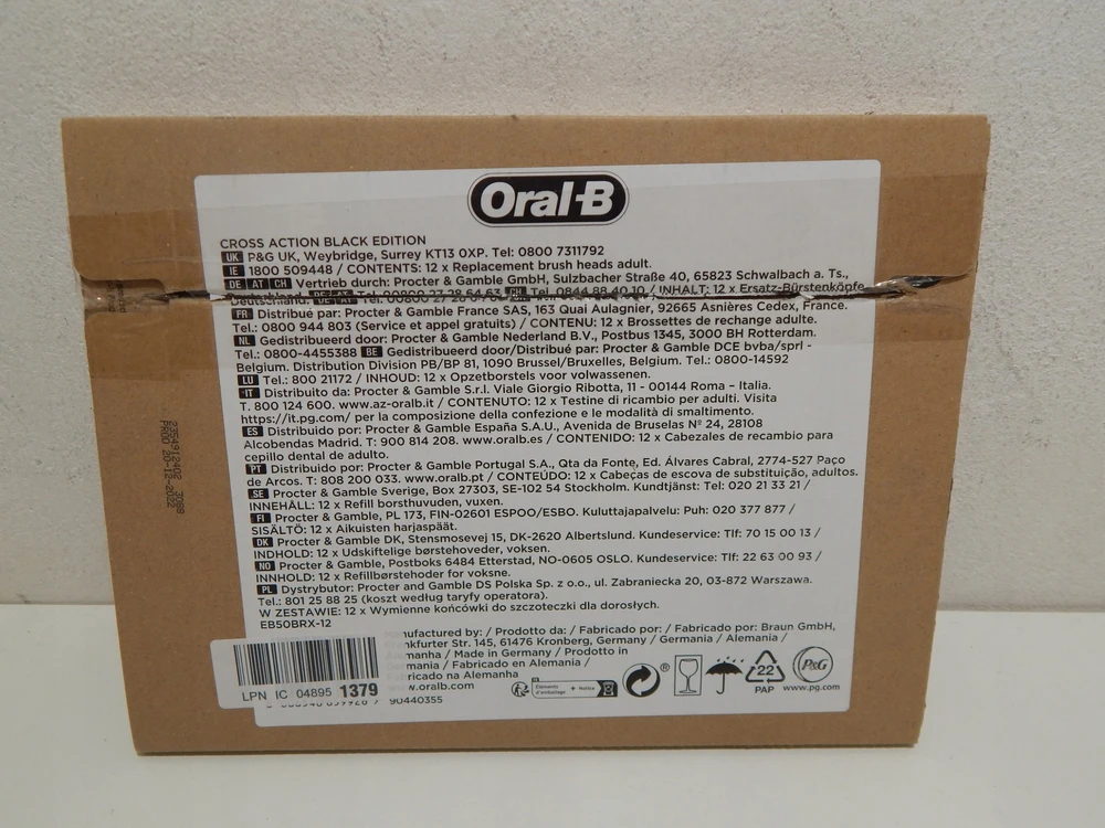 Dantų pūstuvai „Oral-B Pro CrossAction“ 12 vnt. pakuotė be jokių rūpesčių