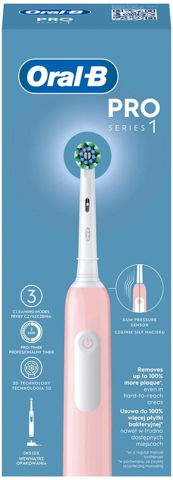 Dantų šepetėlis Šepetėlis Oral-B Pro Series 1 CrossAction Rožinė