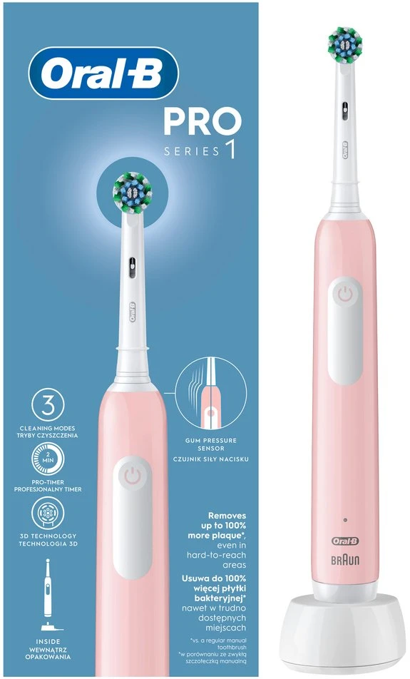 Dantų šepetėlis Šepetėlis Oral-B Pro Series 1 CrossAction Rožinė