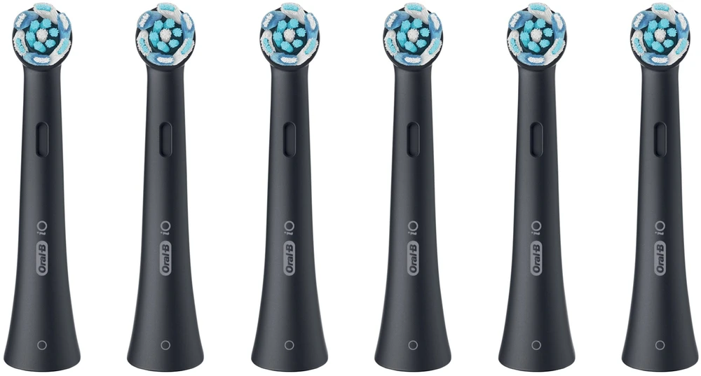 BRAUN iO RB CBF-6 Ultimate Clean Juodas 6ct antgaliai dantų šepetėliui