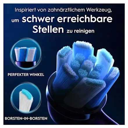 Oral-B iO Ultimate Clean x4 Dantų šepetėlio galvutės, Juoda