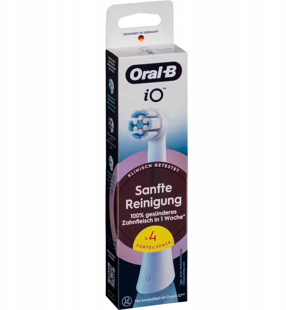 Oral-B iO Soft keičiamos galvutės, 4 vnt. pakuotė
