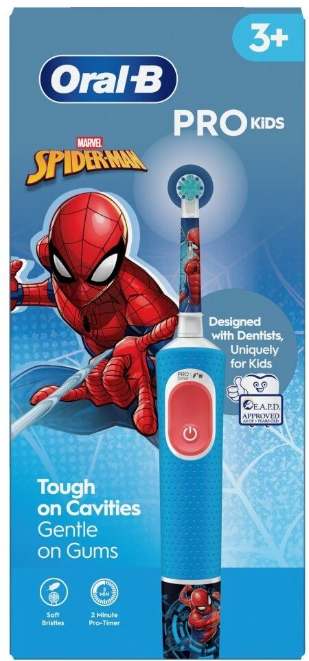 Dantų šepetėlis Oral-B Vitality Pro D103 Kids 3+ Spiderman mėlyna/raudona