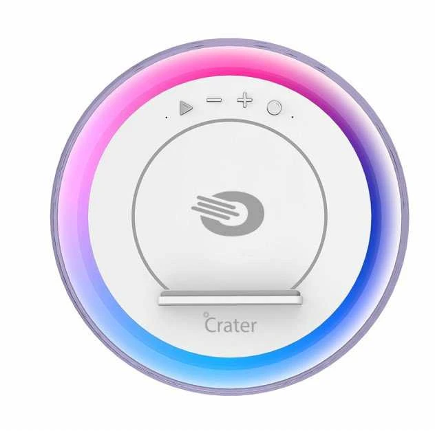 „Orava“ naktinė lempa su RGB šviesa, išmaniojo telefono įkrovikliu ir garsiakalbiu