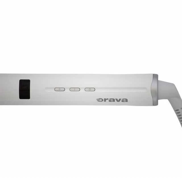 ORAVA Tenera-1 plaukų tiesintuvas, keraminės plokštelės, LED ekranas, visų tipų plaukams, baltas