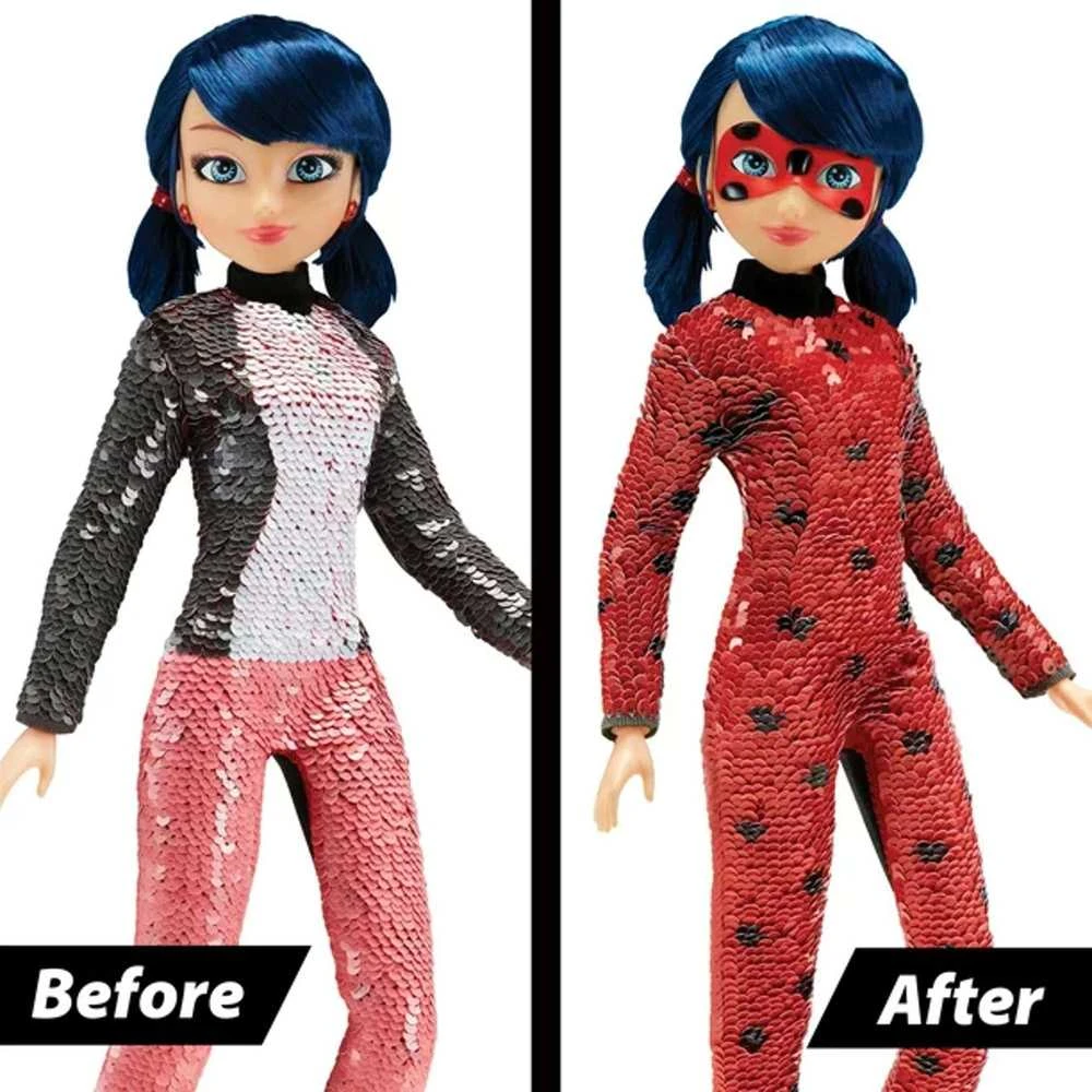 Orbico Miraculous: Ladybug ir Juodas katinas - Marinette / Biedronka Flip su besikeičiančia apranga