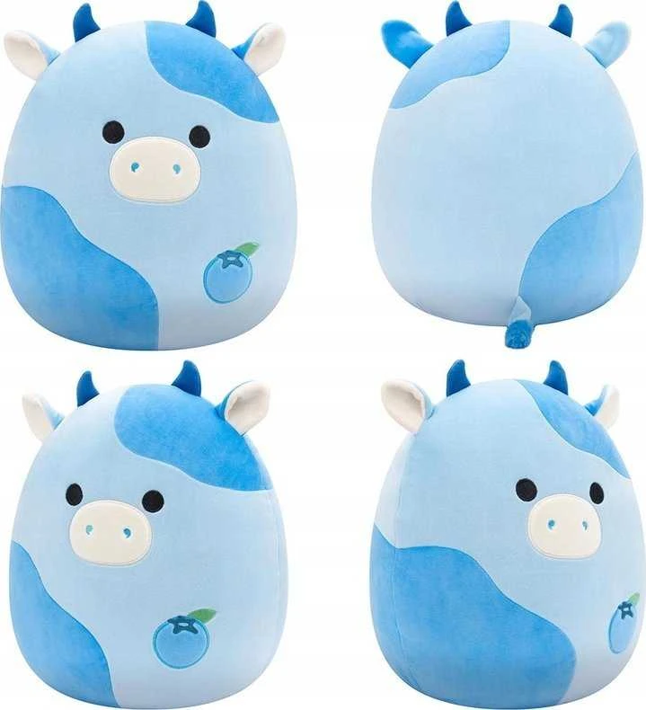 SQUISHMALLOWS Pliušinis žaislas - Mėlyna karvytė, 30 cm aprašymas - Prekės nuotrauka