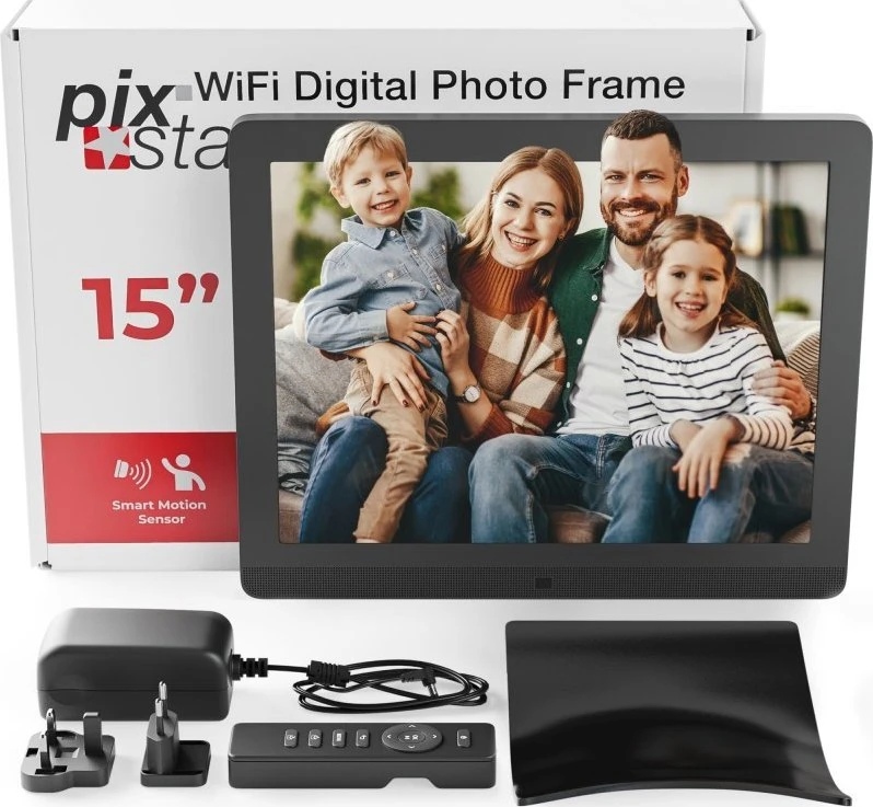 Ordissimo Carruzzo Pix-Star 15 skaitmeninis nuotraukų rėmelis Juoda 38,1 cm (15″) „Wi-Fi“