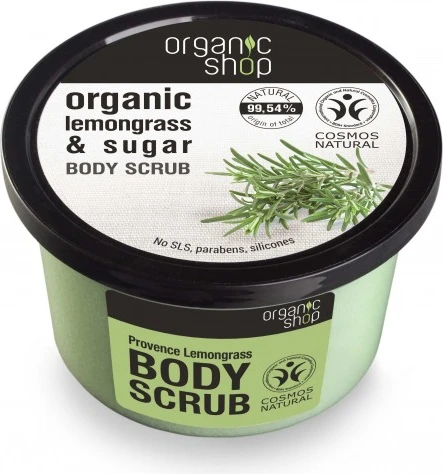 Šveitiklis kūnui ORGANIC SHOP su citrinžolės aliejumi, 250 ml
