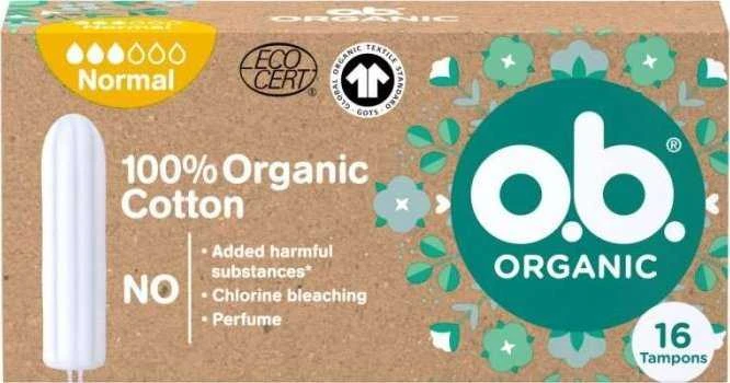 O.B._Organinė tamponija Normal 16 vnt.