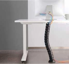 Organizer InLine® Cable kanalas lankstus, vertikalus stalams, 2 kamerų, 0,80m, juodas